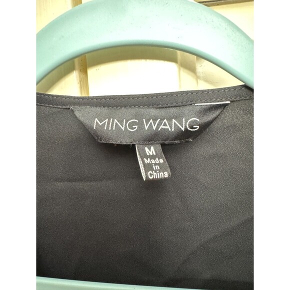 Ming Wang Sweater Women’s M black minimalist workwear career cardigan - Picture 4 of 7